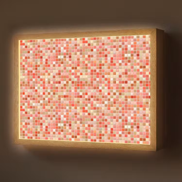 Mozaïek - Tegel - Patroon - Kleurrijk Light Box met batterij (Wandlamp) middel 907 -z3d_website