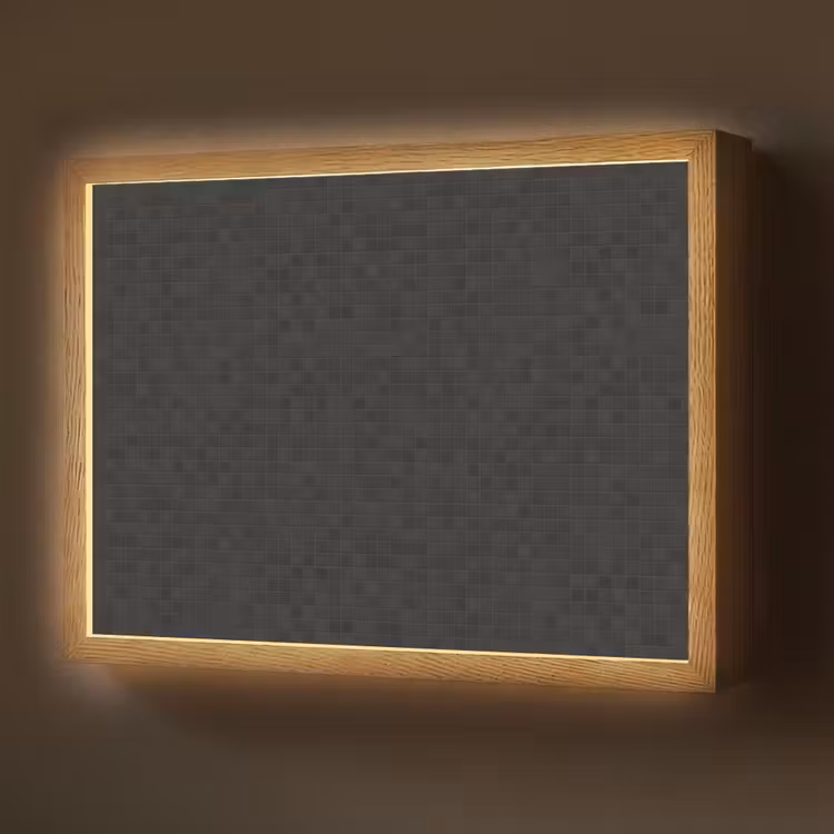 Mozaïek - Patroon - Antraciet - Zwart Light Box met batterij (Wandlamp) middel 907 -z3d_website