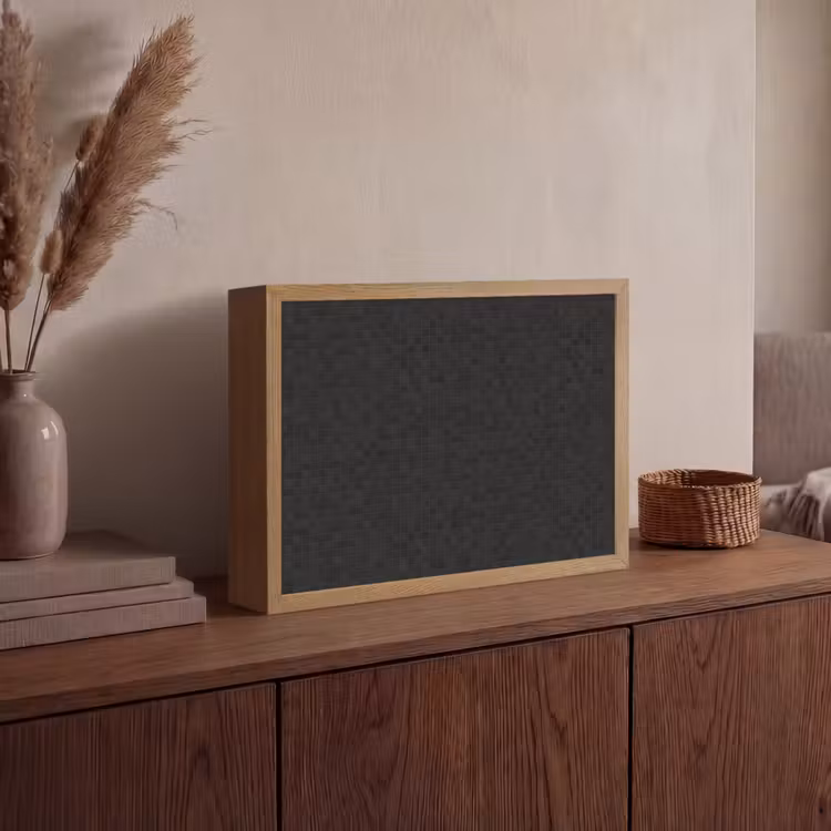 Mozaïek - Patroon - Antraciet - Zwart Light Box met batterij (Wandlamp) middel 907 -sfeer2