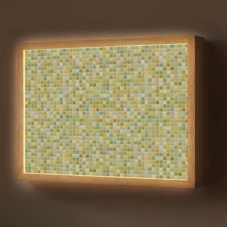 Mozaïek - Patroon - Groen Light Box met batterij (Wandlamp) middel 907 -z3d_website