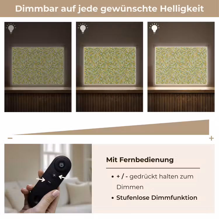 Mozaïek - Patroon - Groen Light Box met batterij (Wandlamp) middel 907 -USP_dimbaarDE