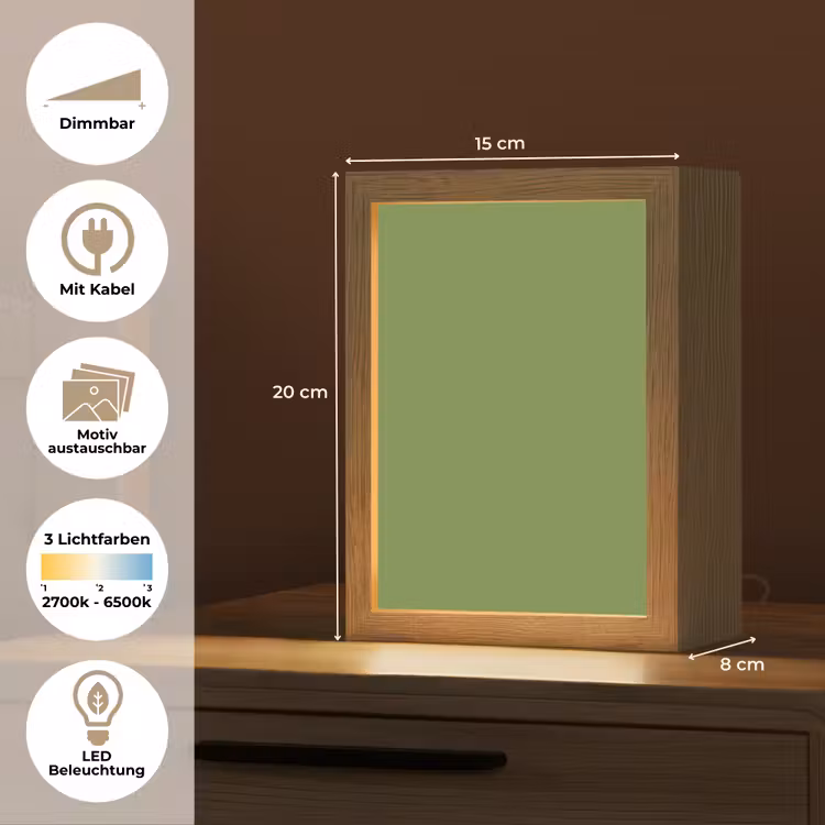 Moss - Green - Groen Light Box met kabel (Wandlamp) klein 929 -USP_websiteoverzichtDE