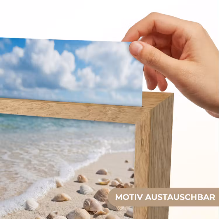 Schelpen - Strand - Natuur - Beige Light Box met kabel (Wandlamp) klein -USP_websiteprintDE