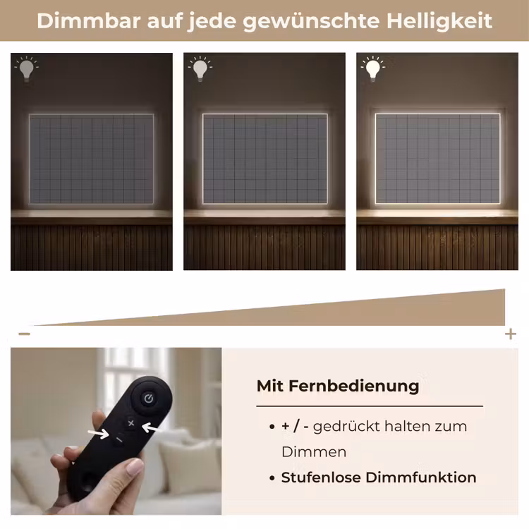 Patroon - Tegel - Grafiet - Grijs Light Box met batterij (Wandlamp) middel 907 -USP_dimbaarDE