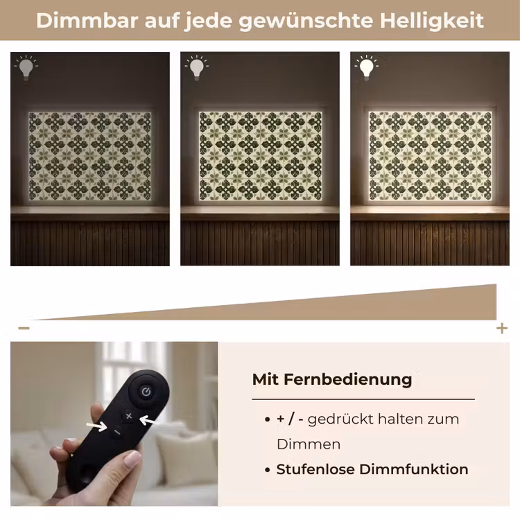 Patroon - Tegel - Groen Light Box met batterij (Wandlamp) middel 907 -USP_dimbaarDE