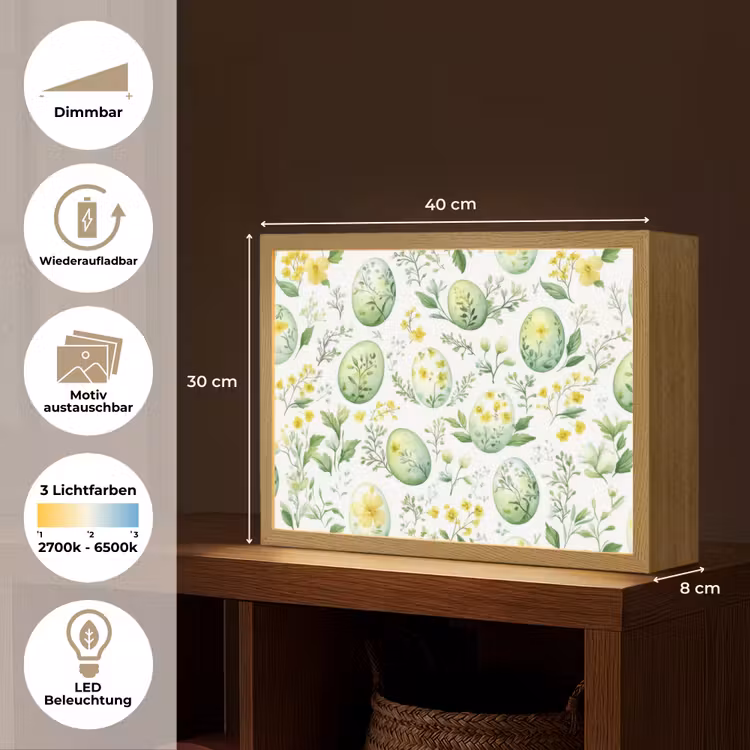 Patroon - Groen - Eieren Light Box met batterij (Wandlamp) middel -USP_websiteoverzichtDE