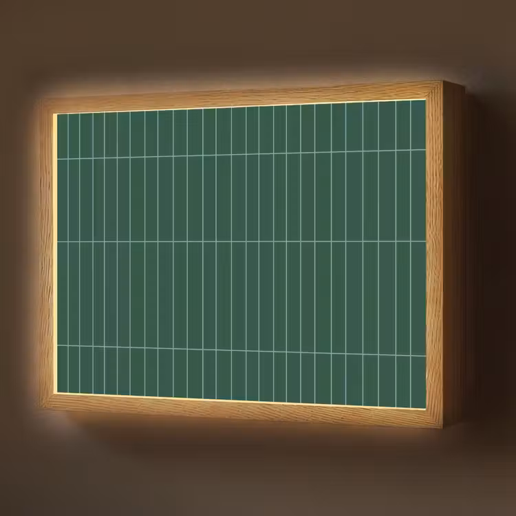 Patroon - Tegels - Donkergroen Light Box met batterij (Wandlamp) middel 907 -z3d_website