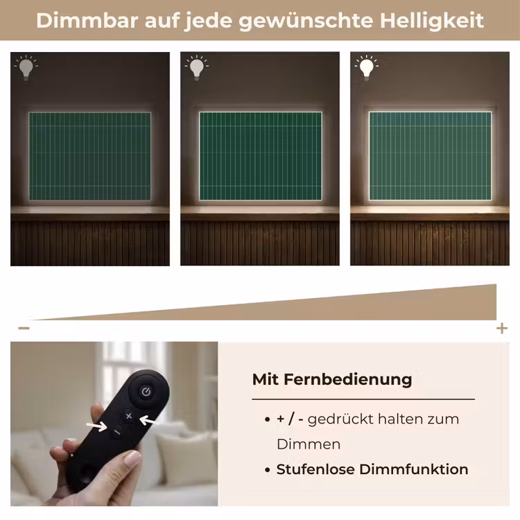 Patroon - Tegels - Donkergroen Light Box met batterij (Wandlamp) middel 907 -USP_dimbaarDE