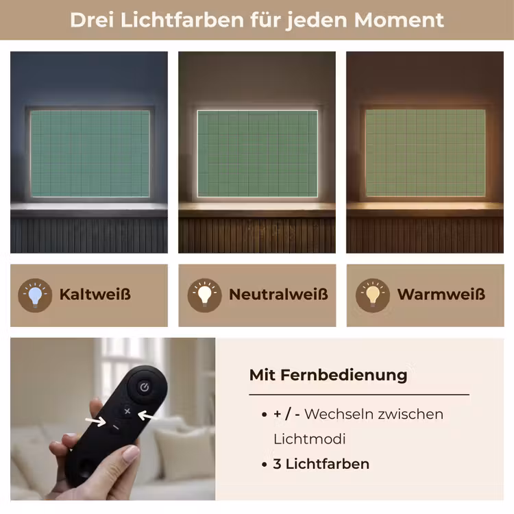 Patroon - Tegels - Groen Light Box met batterij (Wandlamp) middel 907 -USP_lichtkleurDE