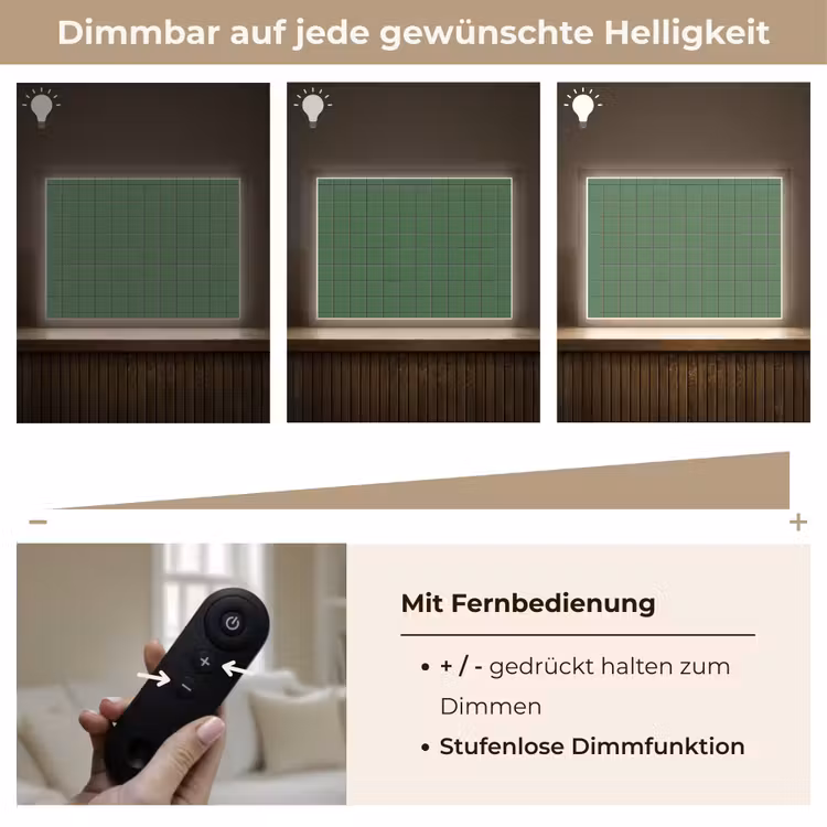Patroon - Tegels - Groen Light Box met batterij (Wandlamp) middel 907 -USP_dimbaarDE