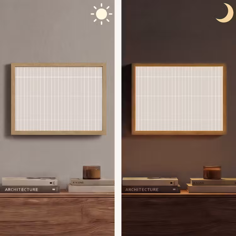 Patroon - Tegels - Zand Light Box met batterij (Wandlamp) middel 907 -sfeer3