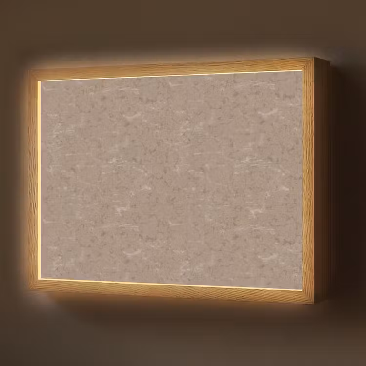 Patroon - Kalksteen - Beige Light Box met batterij (Wandlamp) middel 907 -z3d_website