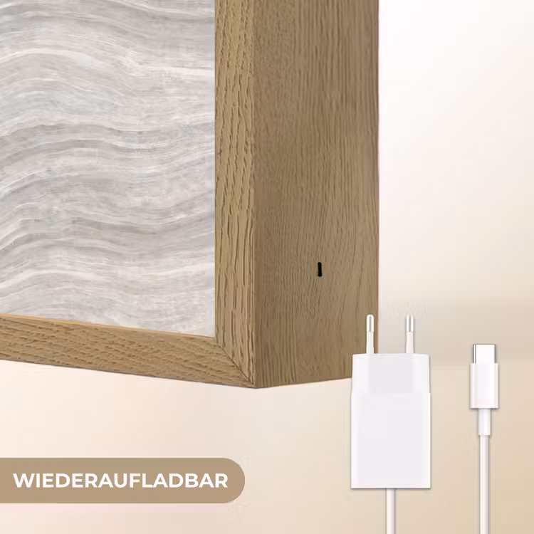 Patroon - Helder - Wit - Grijs Light Box met batterij (Wandlamp) middel 907 -USP_websiteoplaadbaarDE