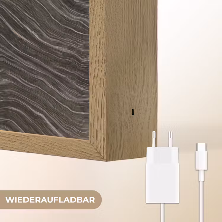Patroon - Contrast - Antraciet Light Box met batterij (Wandlamp) middel 907 -USP_websiteoplaadbaarDE