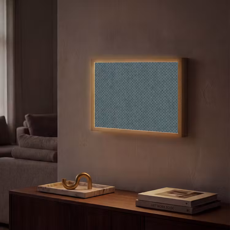 Patroon - Mozaïek - Groen Light Box met batterij (Wandlamp) middel 907 -sfeer1