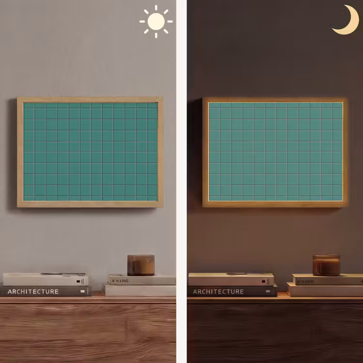 Patroon - Patroon - Smaragd Light Box met batterij (Wandlamp) middel 907 -sfeer3