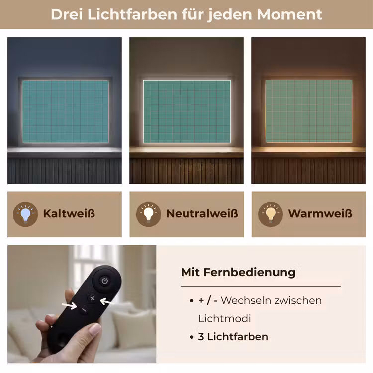 Patroon - Patroon - Smaragd Light Box met batterij (Wandlamp) middel 907 -USP_lichtkleurDE