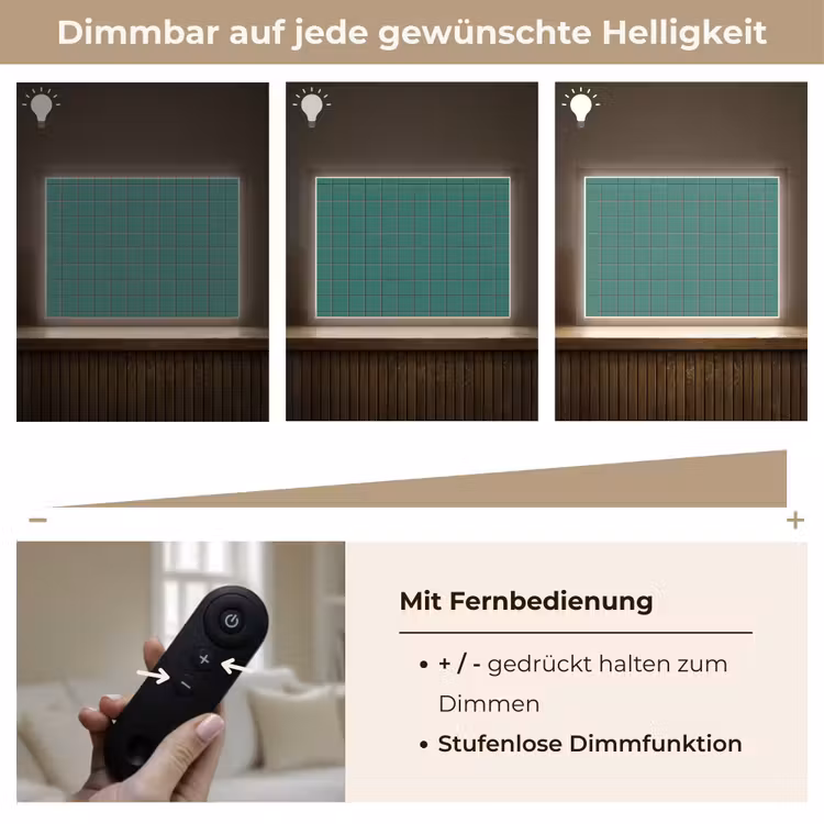 Patroon - Patroon - Smaragd Light Box met batterij (Wandlamp) middel 907 -USP_dimbaarDE