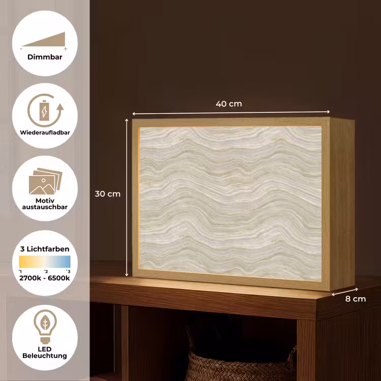 Patroon - Sereen - Groen Light Box met batterij (Wandlamp) middel 907 -USP_websiteoverzichtDE