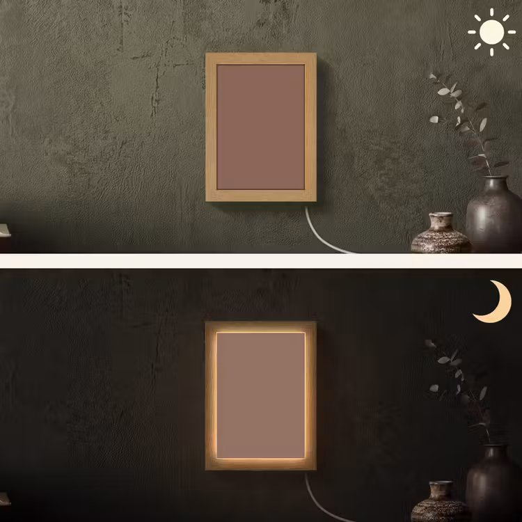 Muted - Chestnut - Bruin Light Box met kabel (Wandlamp) klein 929 -sfeer3