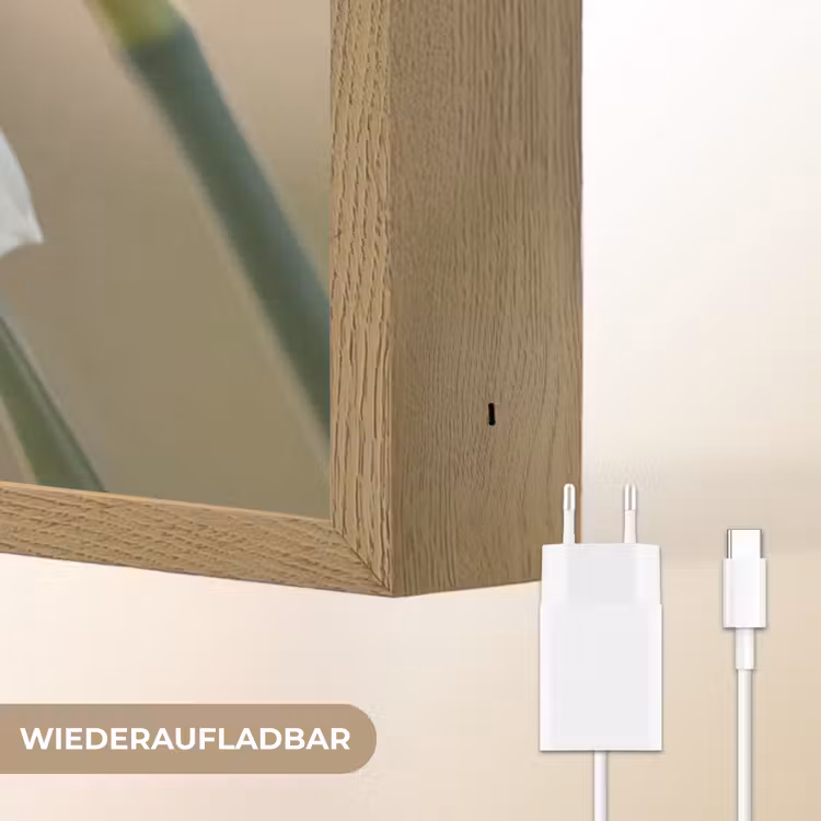 Narcis - Bloem - Minimalistisch Light Box met batterij (Wandlamp) middel -USP_websiteoplaadbaarDE