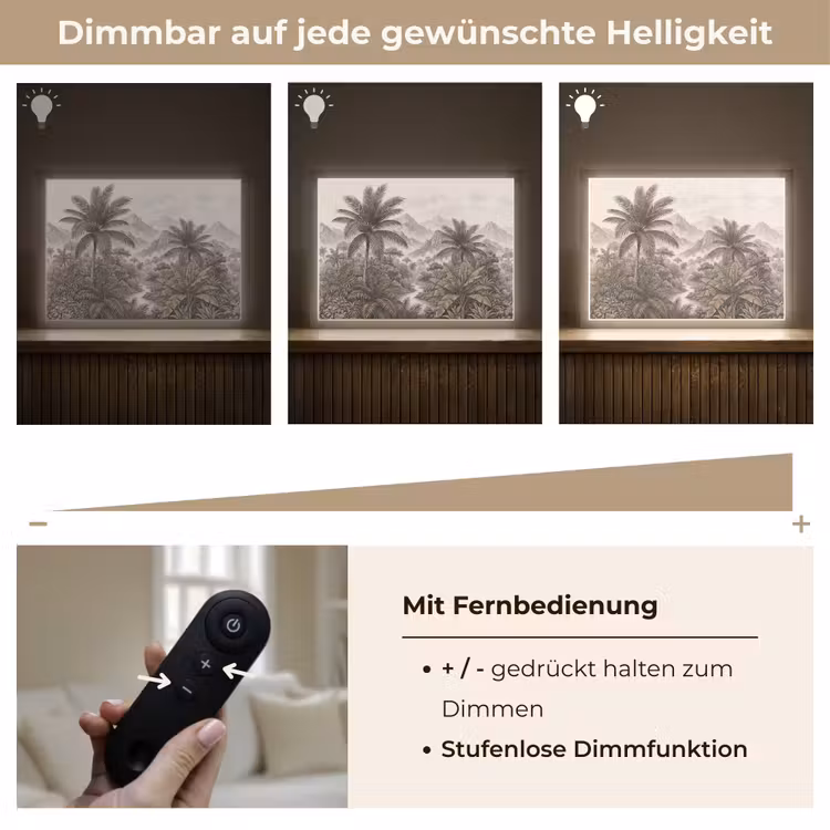 Natuur - Bergen - Rivier - Tropisch - Vintage Light Box met batterij (Wandlamp) middel -USP_dimbaarDE