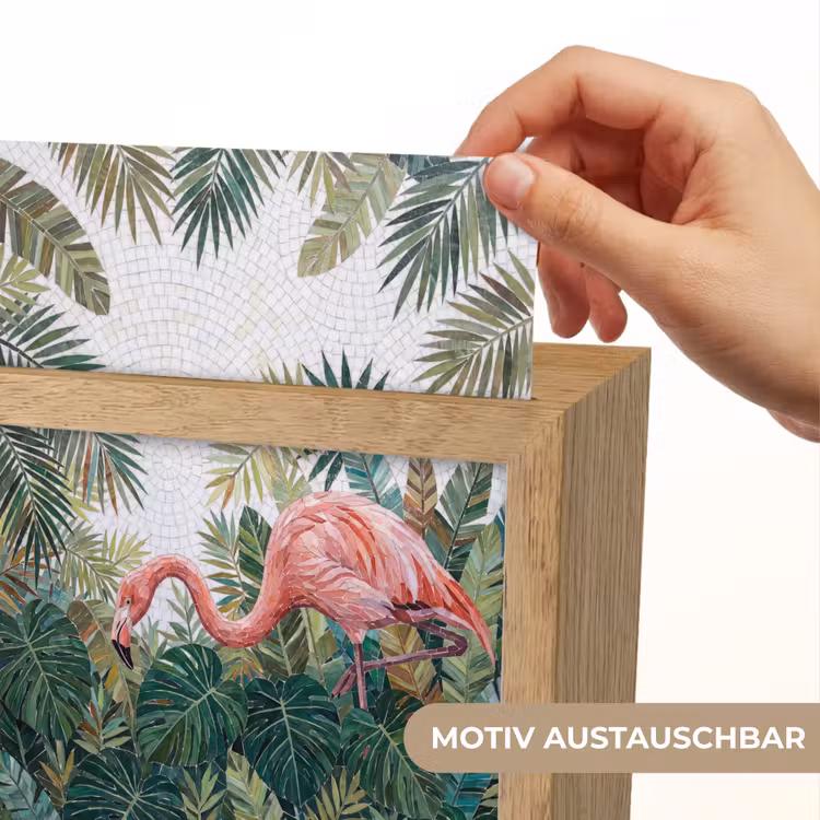 Natuur - Bladeren - Abstract - Groen - Vogel Light Box met kabel (Wandlamp) klein -USP_websiteprintDE