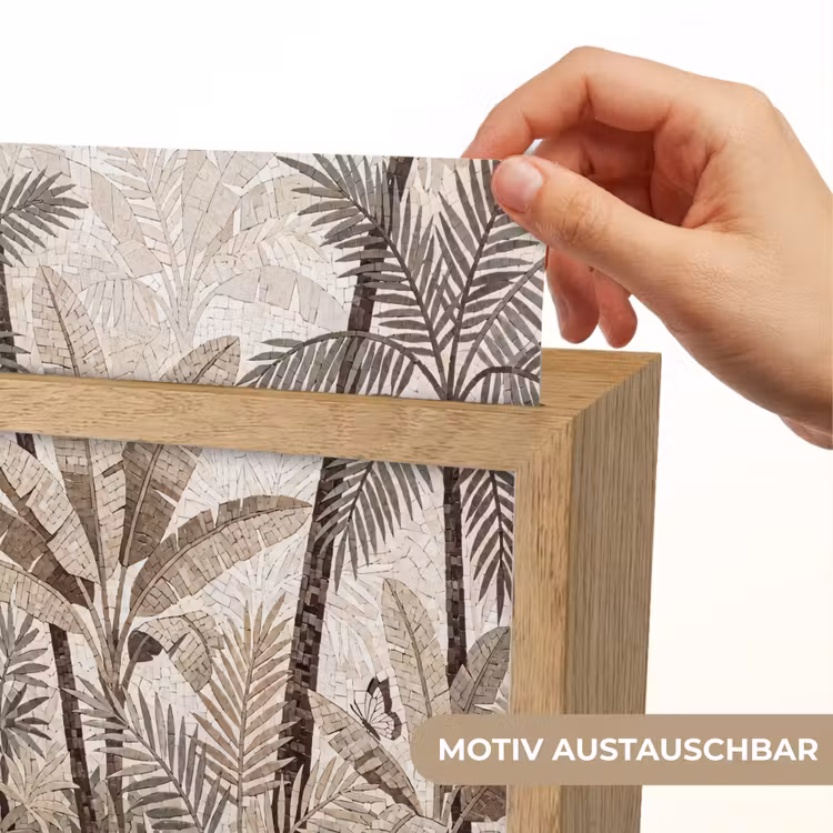 Natuur - Bladeren - Landschap - Mozaïek - Beige Light Box met kabel (Wandlamp) klein -USP_websiteprintDE