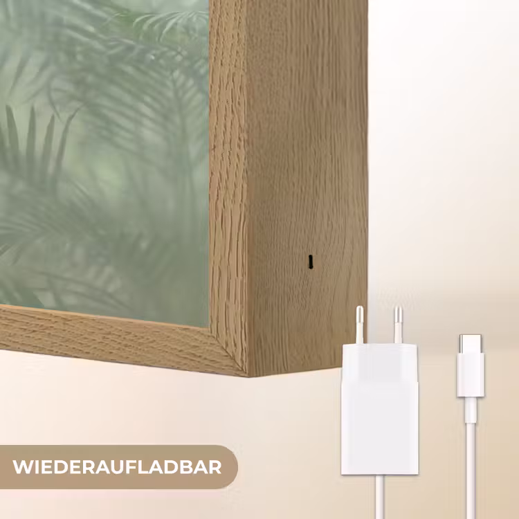 Natuur - Vervaagd - Groen - Abstract - Modern Light Box met batterij (Wandlamp) middel -USP_websiteoplaadbaarDE
