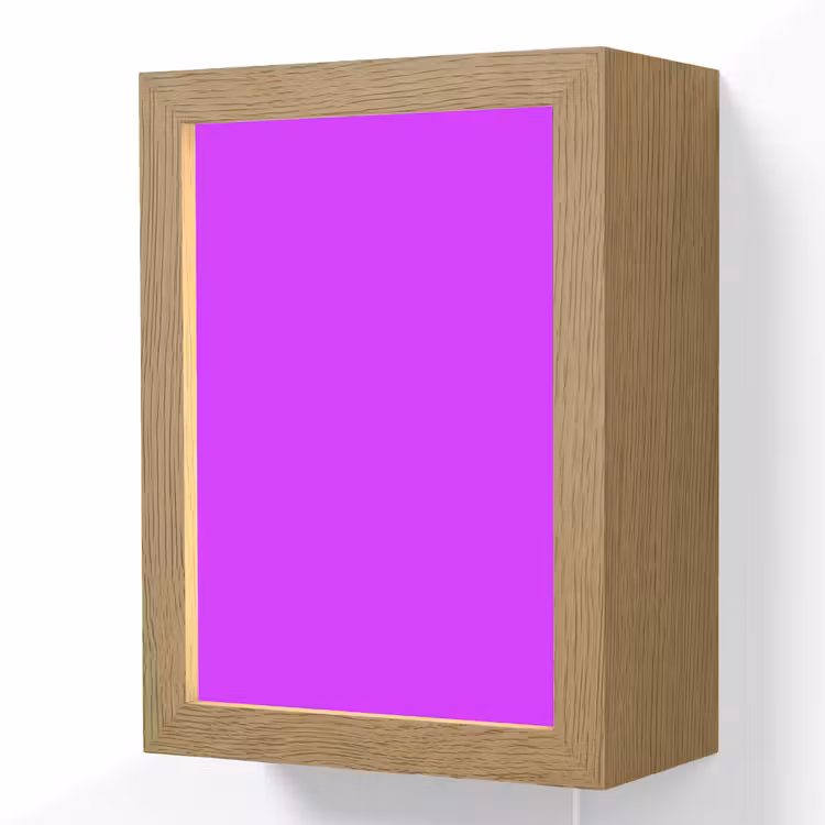 Neon - Orchid - Paars Light Box met kabel (Wandlamp) klein 929 -3d