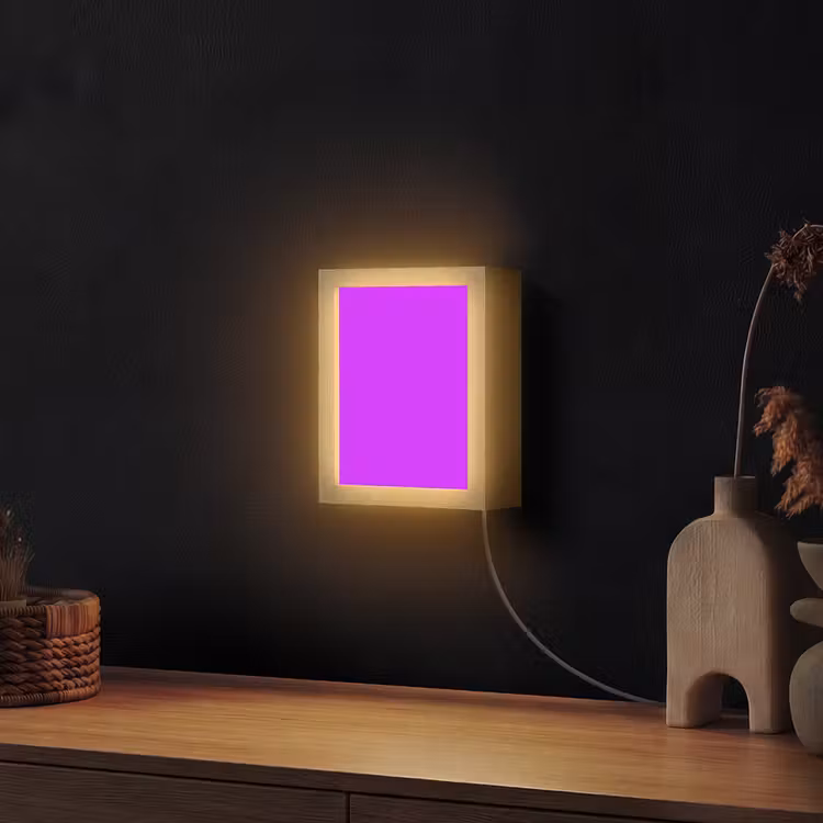 Neon - Orchid - Paars Light Box met kabel (Wandlamp) klein 929 -sfeer1