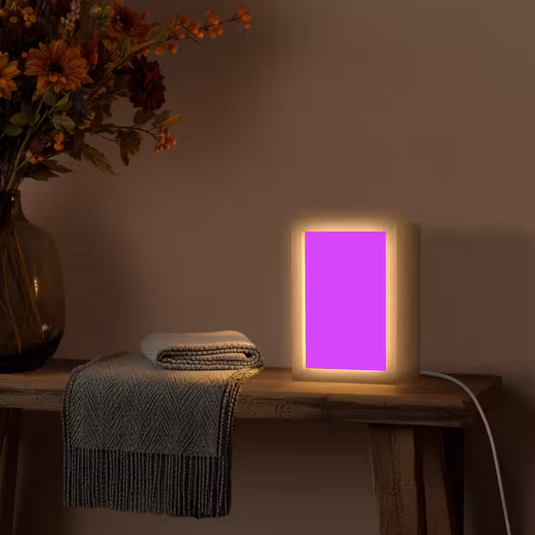 Neon - Orchid - Paars Light Box met kabel (Wandlamp) klein 929 -sfeer4
