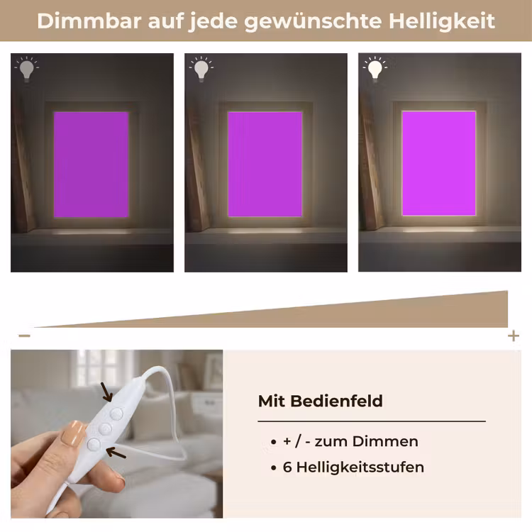 Neon - Orchid - Paars Light Box met kabel (Wandlamp) klein 929 -USP_dimbaarDE
