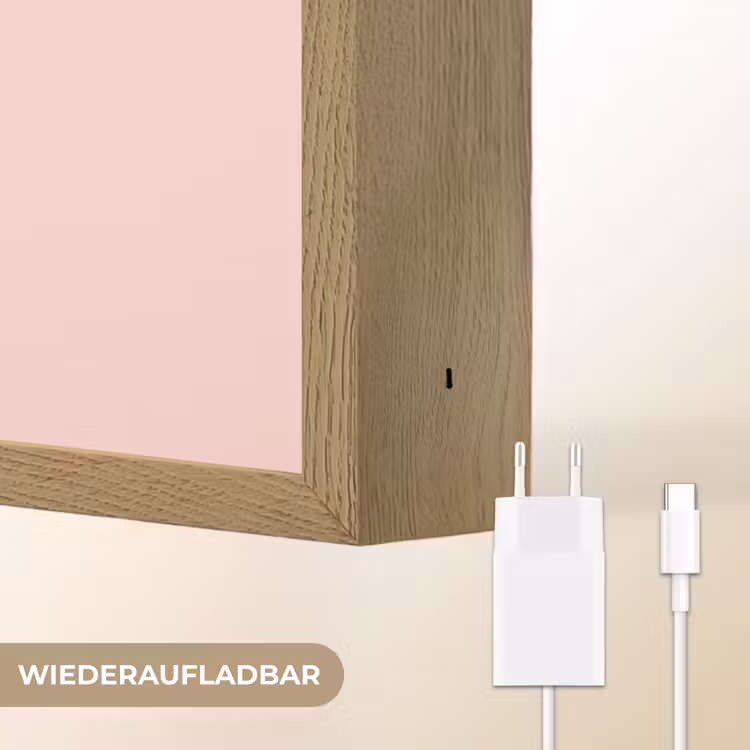 Nice - Uitroepteken - Roze Light Box met batterij (Wandlamp) middel -USP_websiteoplaadbaarDE