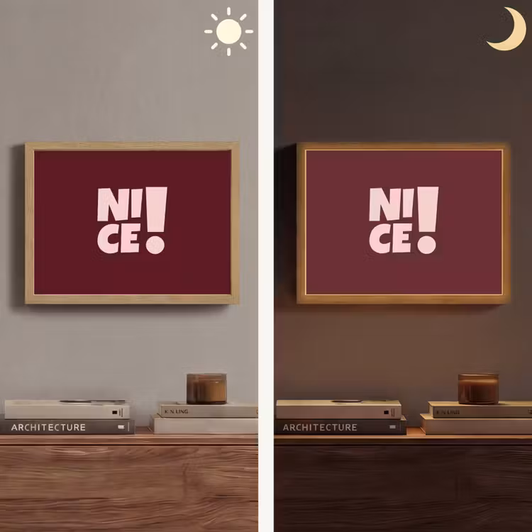 Nice - Uitroepteken - Rood Light Box met batterij (Wandlamp) middel -sfeer3