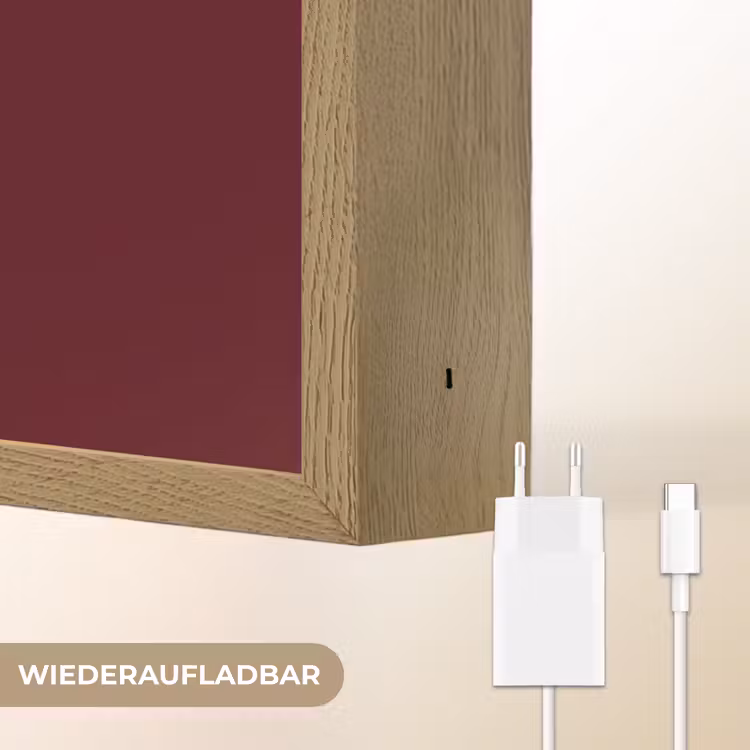 Nice - Bordeaux - Roze Light Box met batterij (Wandlamp) middel -USP_websiteoplaadbaarDE