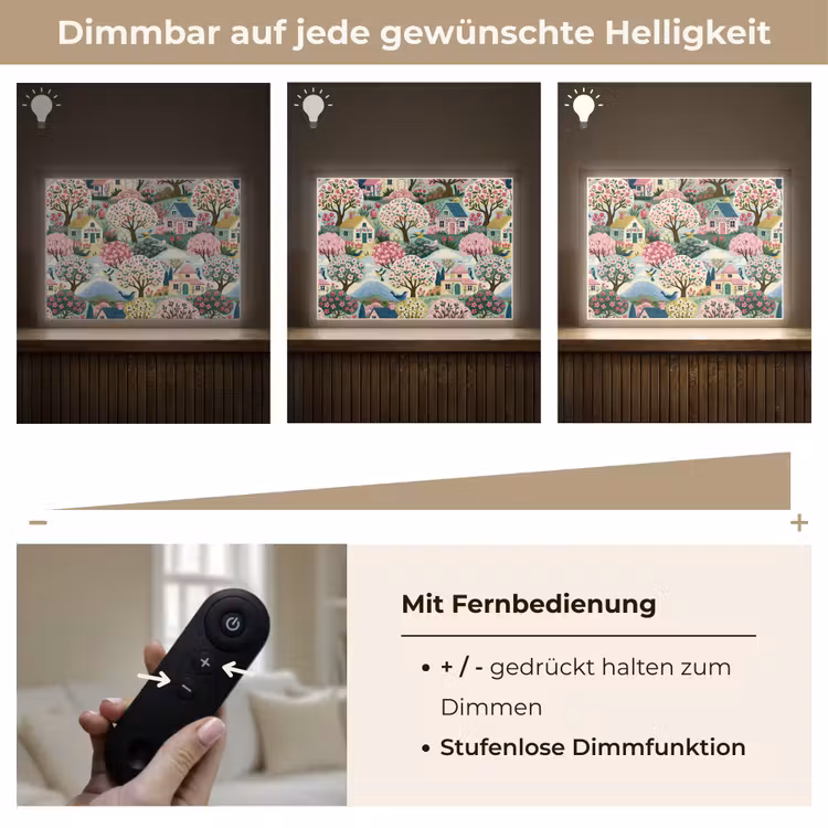 Nostalgisch - Idyllisch - Kleurrijk Light Box met batterij (Wandlamp) middel 907 -USP_dimbaarDE
