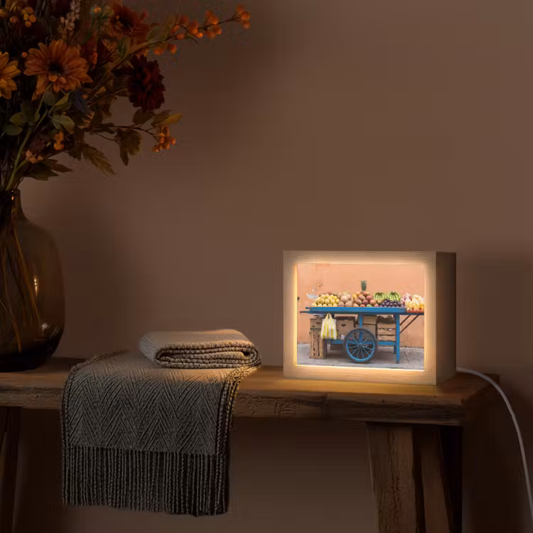Lightbox - Wandleuchte - Obst – Kar – Straße - Fruit - Kar - Straat Light Box met kabel (Wandlamp) klein
