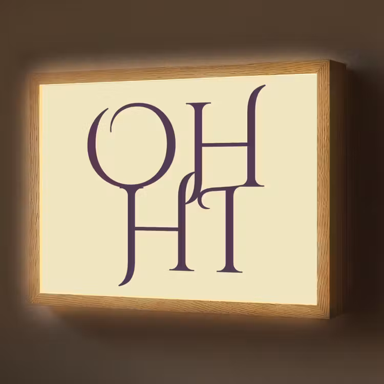 Oh hi - Geel - Monogram Light Box met batterij (Wandlamp) middel -z3d_website