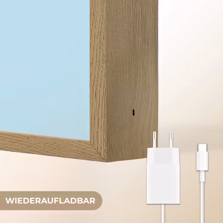 Oh ok - Blauw - Kleurrijk Light Box met batterij (Wandlamp) middel -USP_websiteoplaadbaarDE