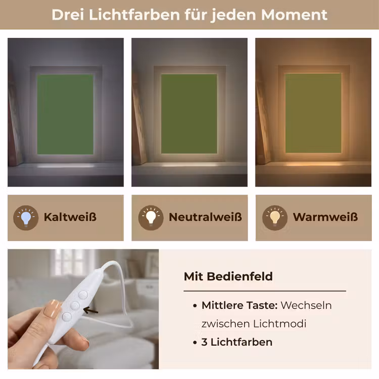 Olive - Drab - Groen Light Box met kabel (Wandlamp) klein 929 -USP_lichtkleurDE