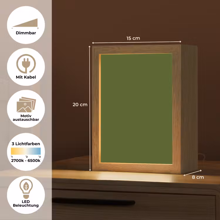 Olive - Drab - Groen Light Box met kabel (Wandlamp) klein 929 -USP_websiteoverzichtDE