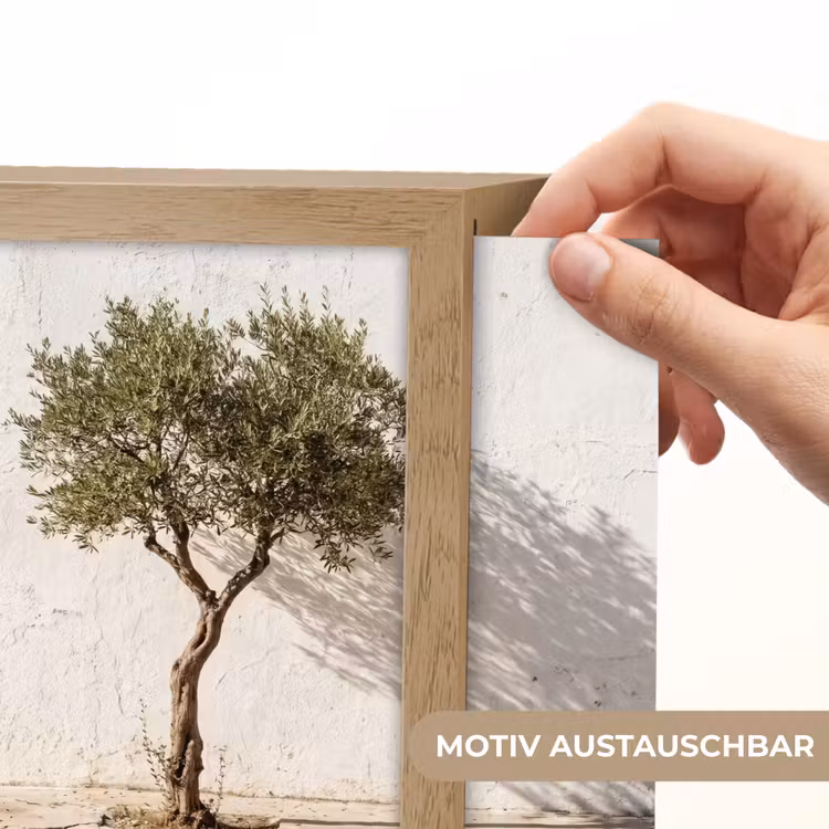 Lightbox - Wandleuchte - Olivenbaum – Wand – weiß - Olijfboom - muur - wit Light Box met kabel (Wandlamp) klein