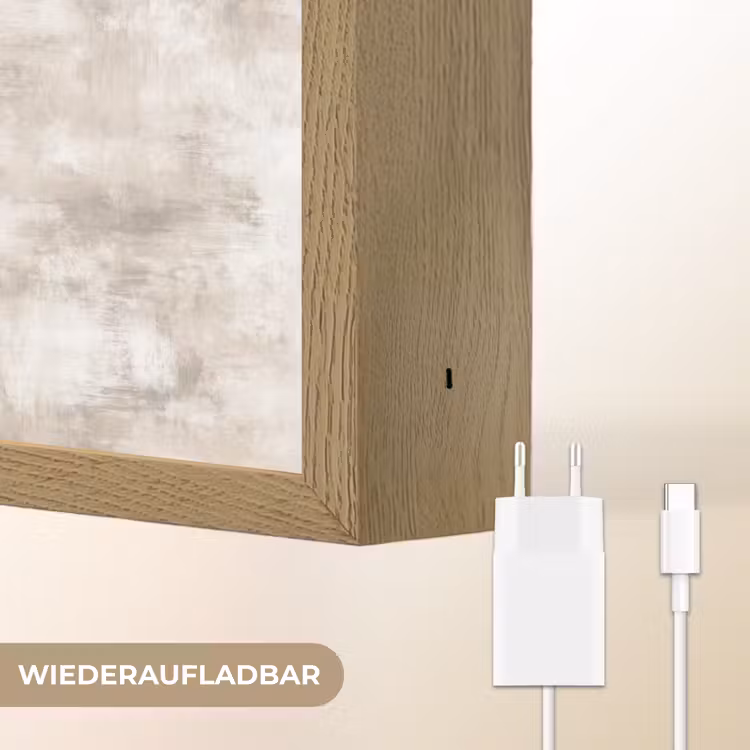 Organisch - Patroon - Gemêleerd Light Box met batterij (Wandlamp) middel 907 -USP_websiteoplaadbaarDE