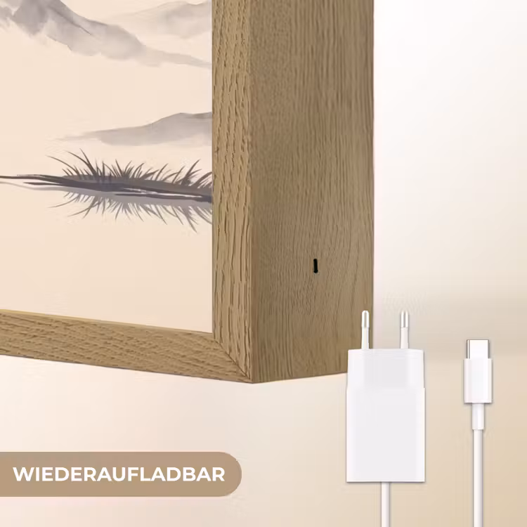Oosters - Kraanvogels - Landschap Light Box met batterij (Wandlamp) middel -USP_websiteoplaadbaarDE