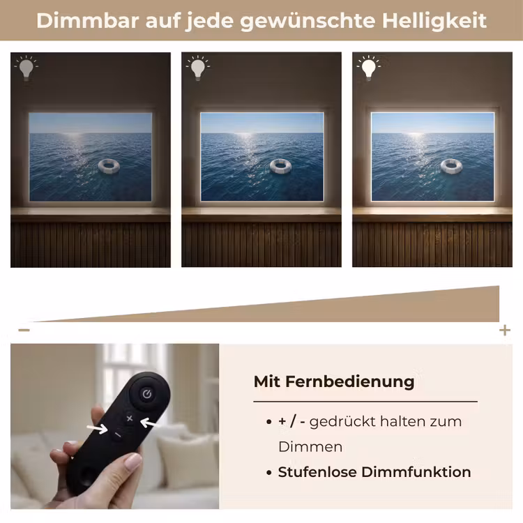 Oceaan - Zwemband - Horizon Light Box met batterij (Wandlamp) middel -USP_dimbaarDE