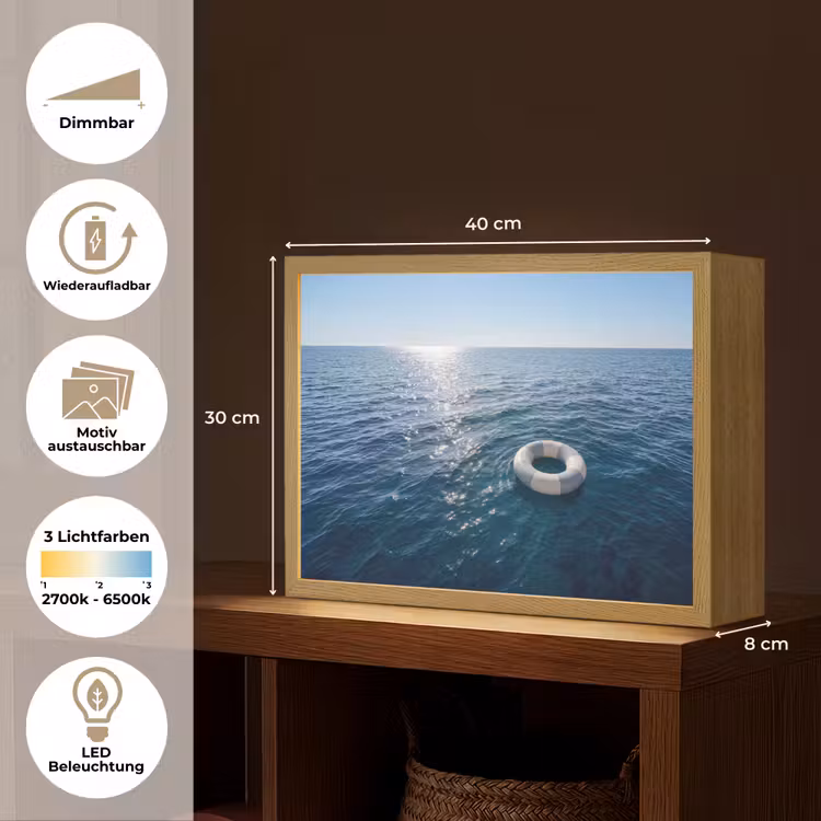 Oceaan - Zwemband - Horizon Light Box met batterij (Wandlamp) middel -USP_websiteoverzichtDE