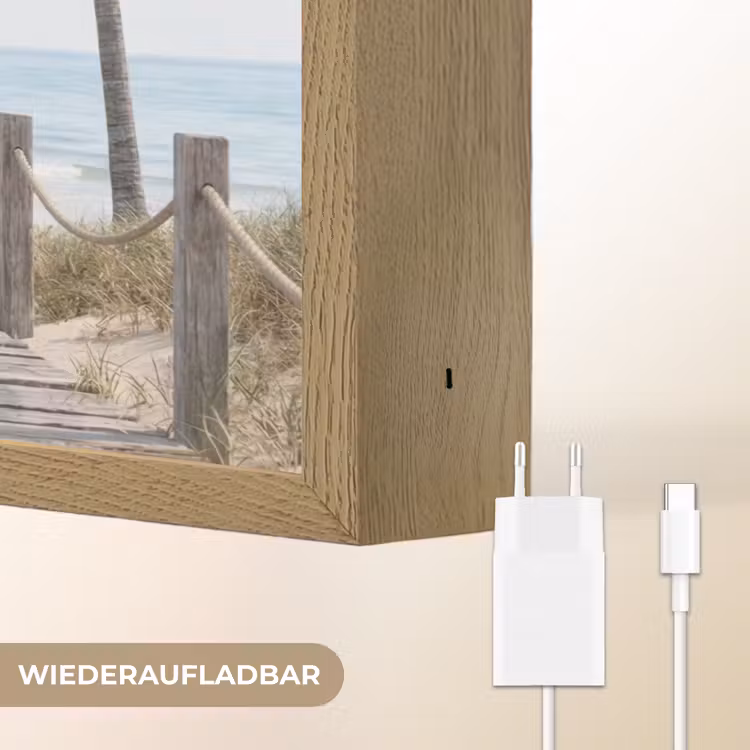 Palmbomen - Pad - Horizon Light Box met batterij (Wandlamp) middel -USP_websiteoplaadbaarDE