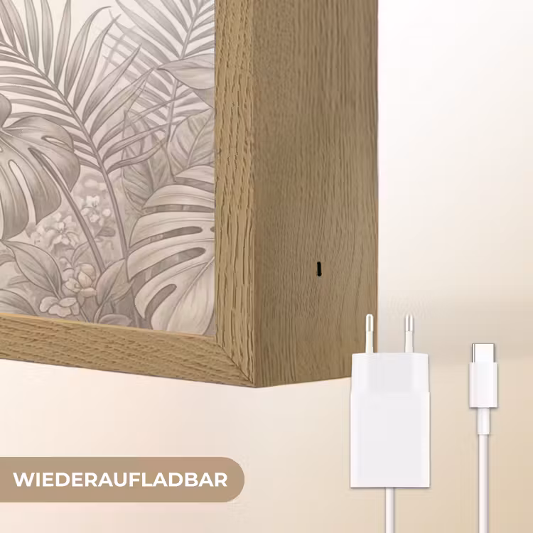 Papagaai - Jungle - Tropisch Light Box met batterij (Wandlamp) middel -USP_websiteoplaadbaarDE