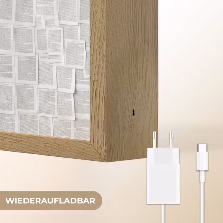 Papier - Overlappend - Textuur - Modern - Wit Light Box met batterij (Wandlamp) middel -USP_websiteoplaadbaarDE